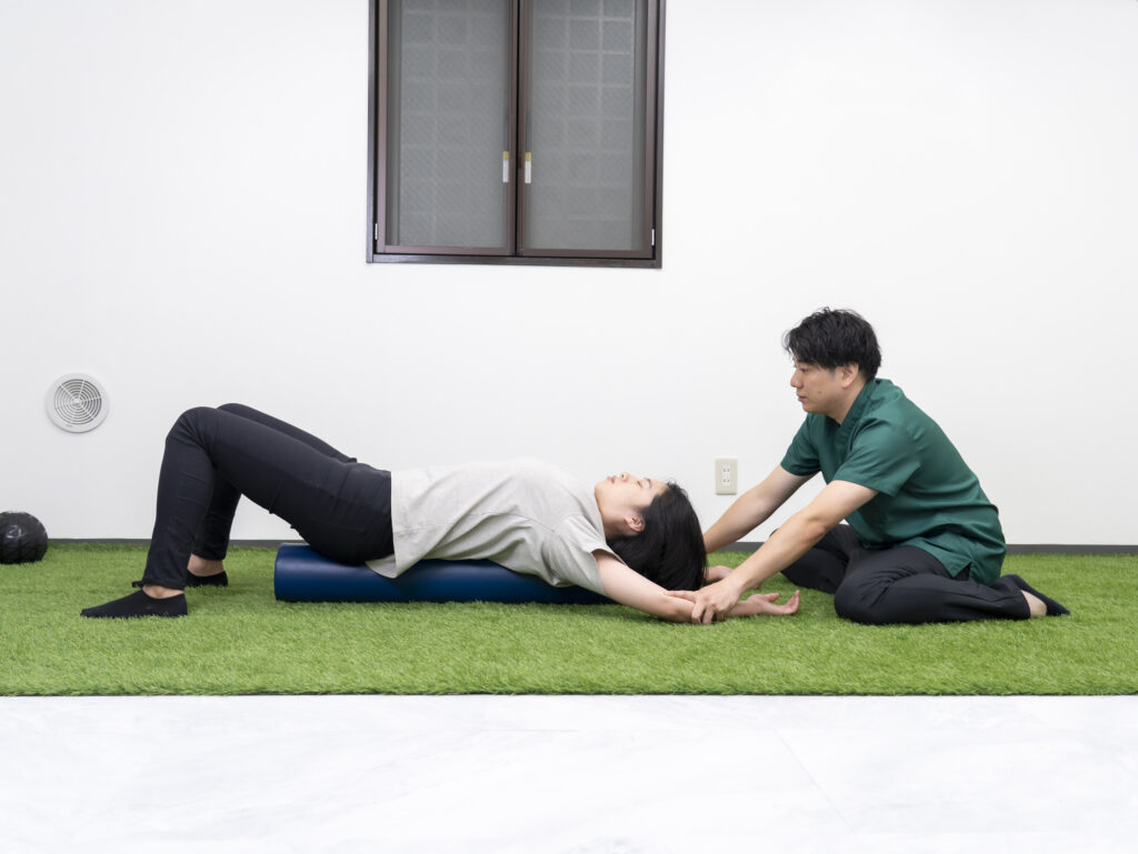 大胸筋ストレッチ
大胸筋～肩甲上腕リズムの再教育